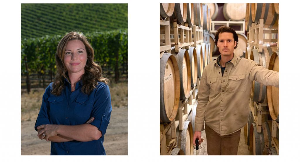 Two headshots side by side of Geodesy and Martin & Woods Winery