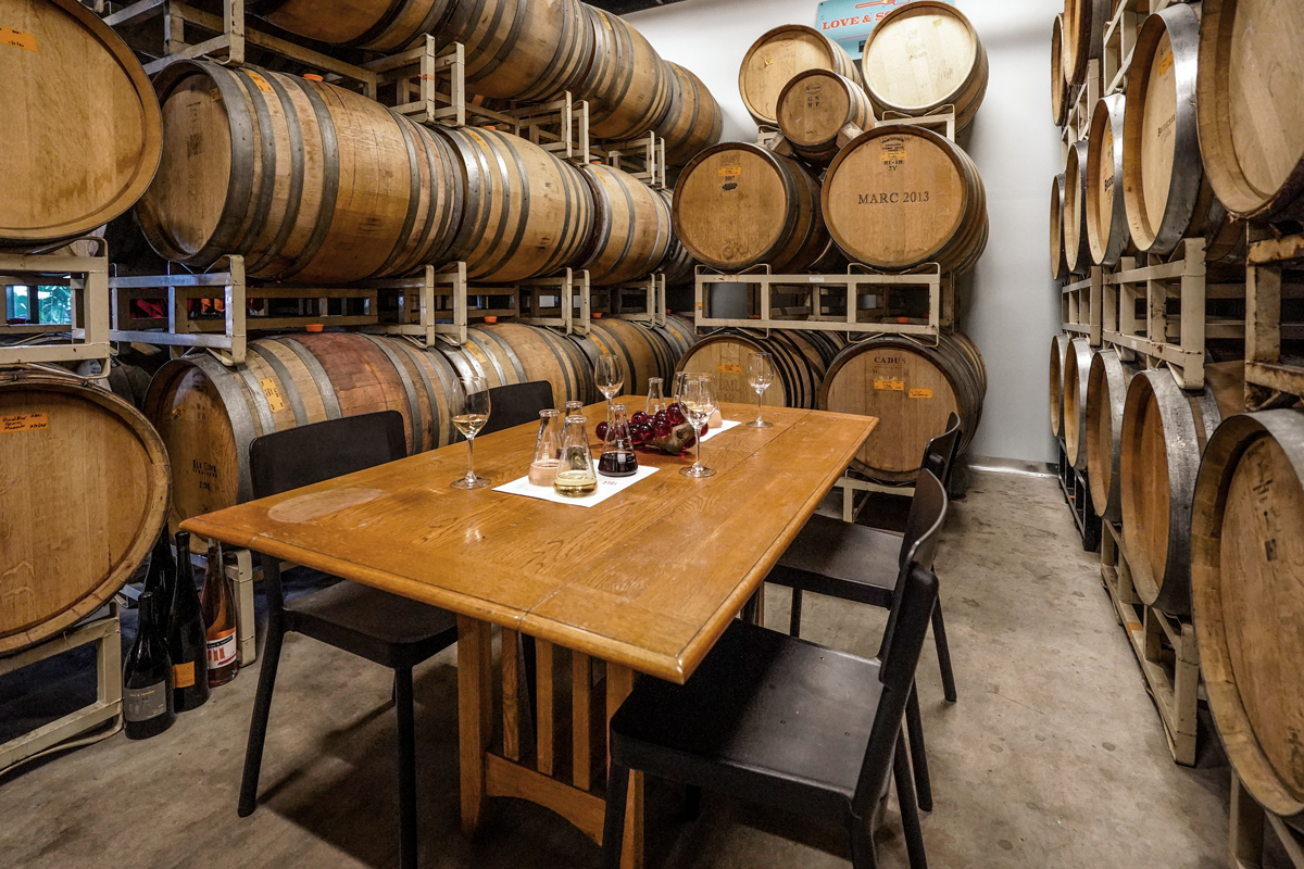 private wine tasting area