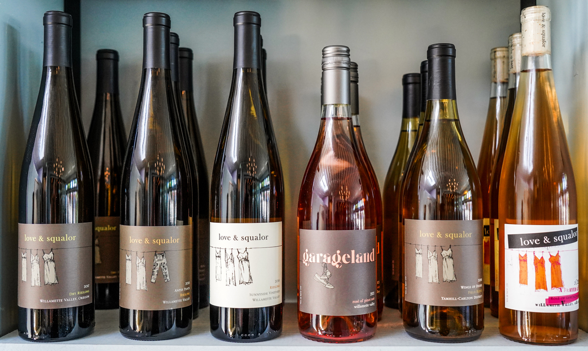 Love & Squalor wine bottles
