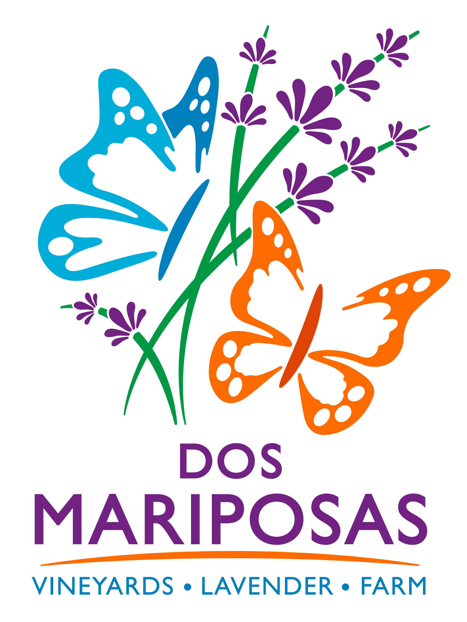 Dos Mariposas Vineyards & Lavender Logo