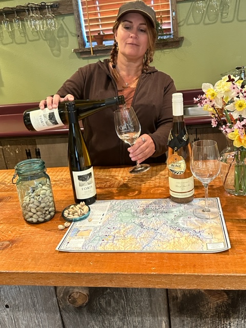woman in tasting room