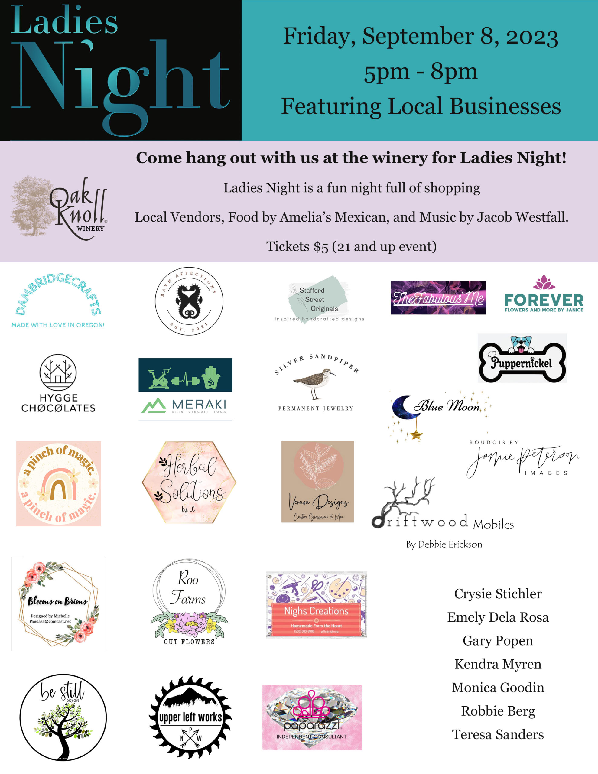 Oak Knoll Winery Ladies Night