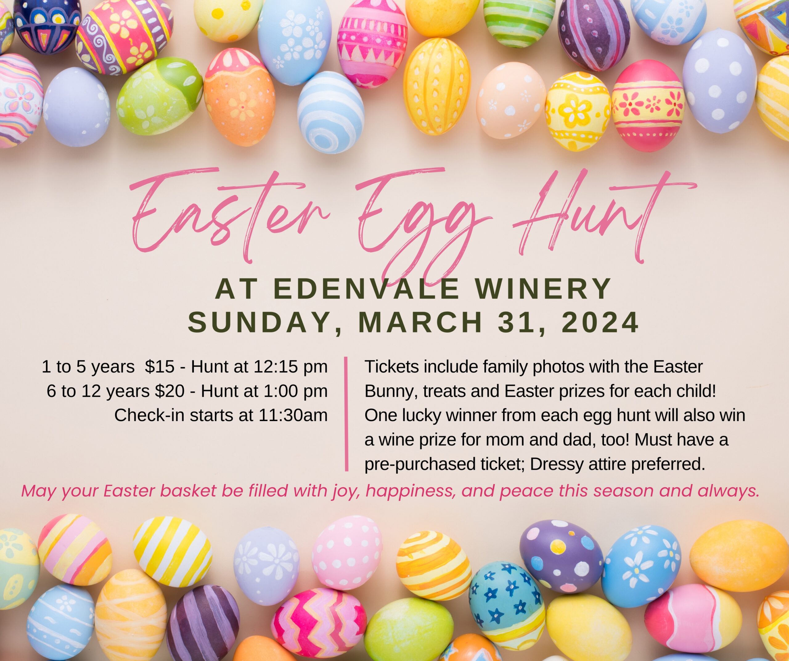 Easter Egg Hunt at Edenvale Winery