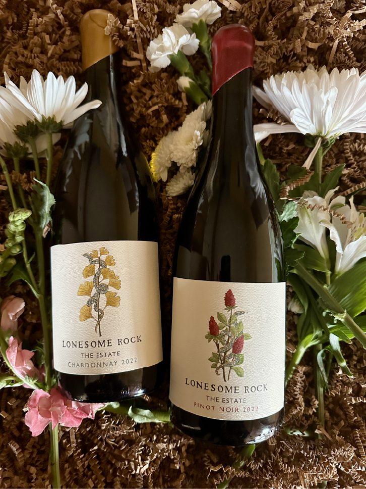 Lonesome Rock Estate Pinot Noir and Chardonnay