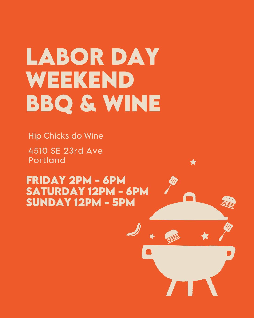 Labor Day Weekend Wine & BBQ at Hip Chicks Do Wine - Oregon Wine Board