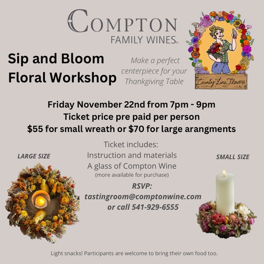 Sip & Bloom @ Compton Family Wines