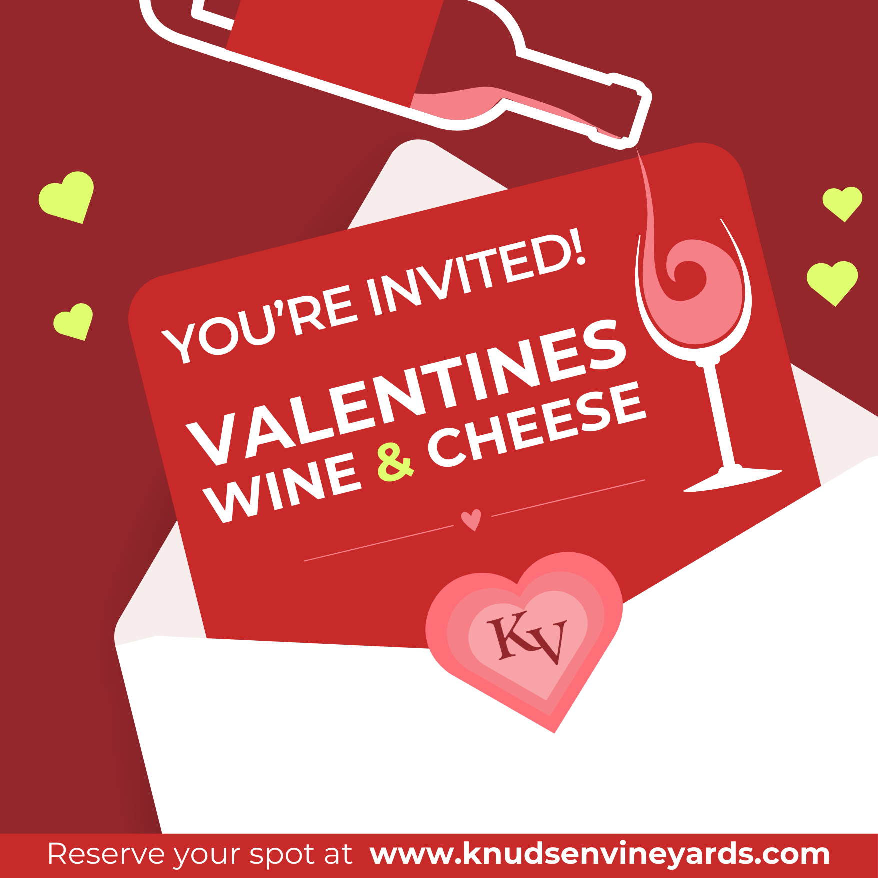 Valentine’s Wine & Cheese at Knudsen Vineyards