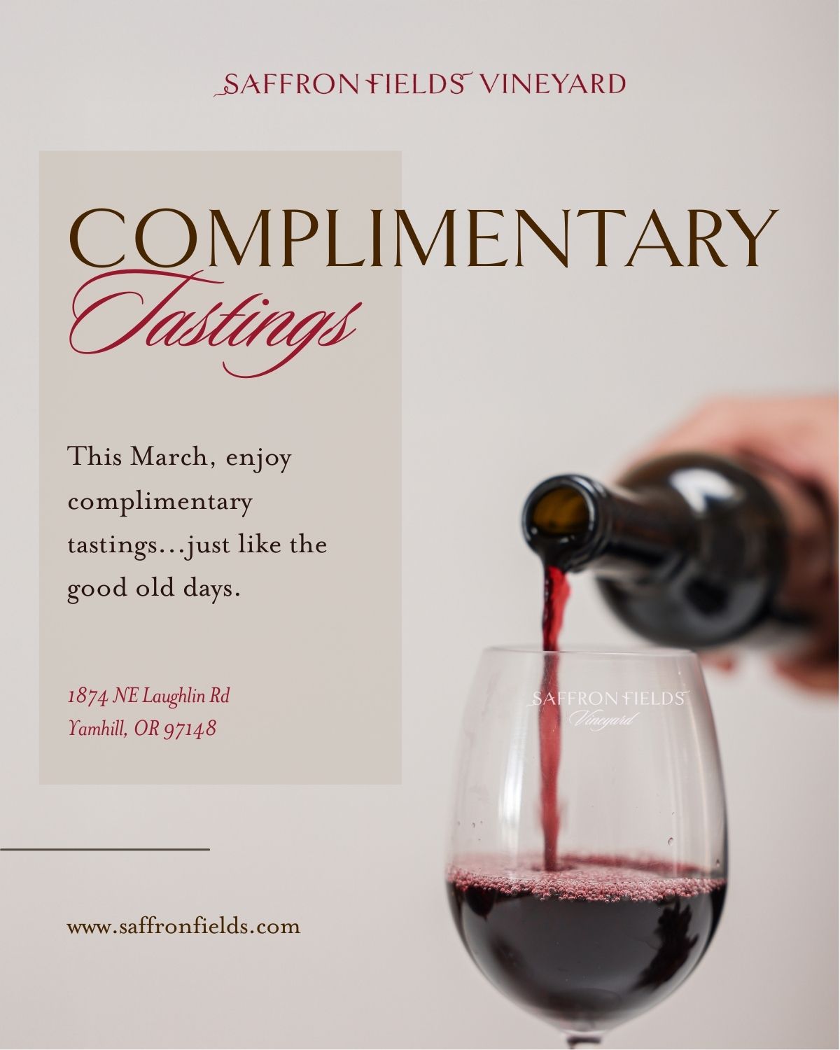 Complimentary Tastings: Throwing it Back to the Good Old Days!